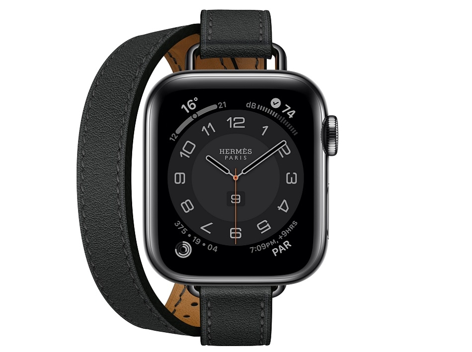 Apple Watch Hermes Series 6 40mm noir Swift calfskin double tour Attelage band.jpg