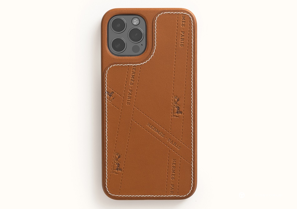 Iphone 12 or Iphone 12 pro case Hermes bolduc in barenia calfskin (7).jpg