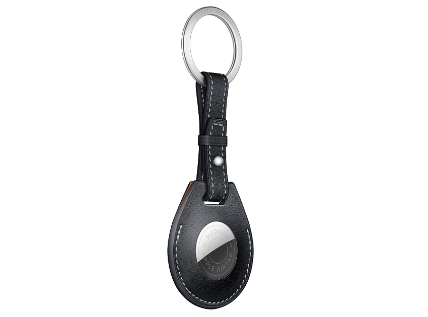 Apple AirTag Hermes key ring in Swift calfskin- bleu indigo.jpg