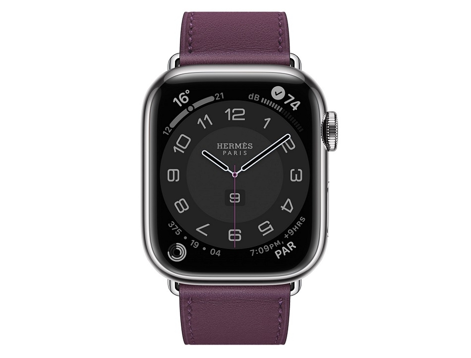 Apple Watch Hermes Series 7 41mm case with single tour band in Cassis Swift calfskin.jpg