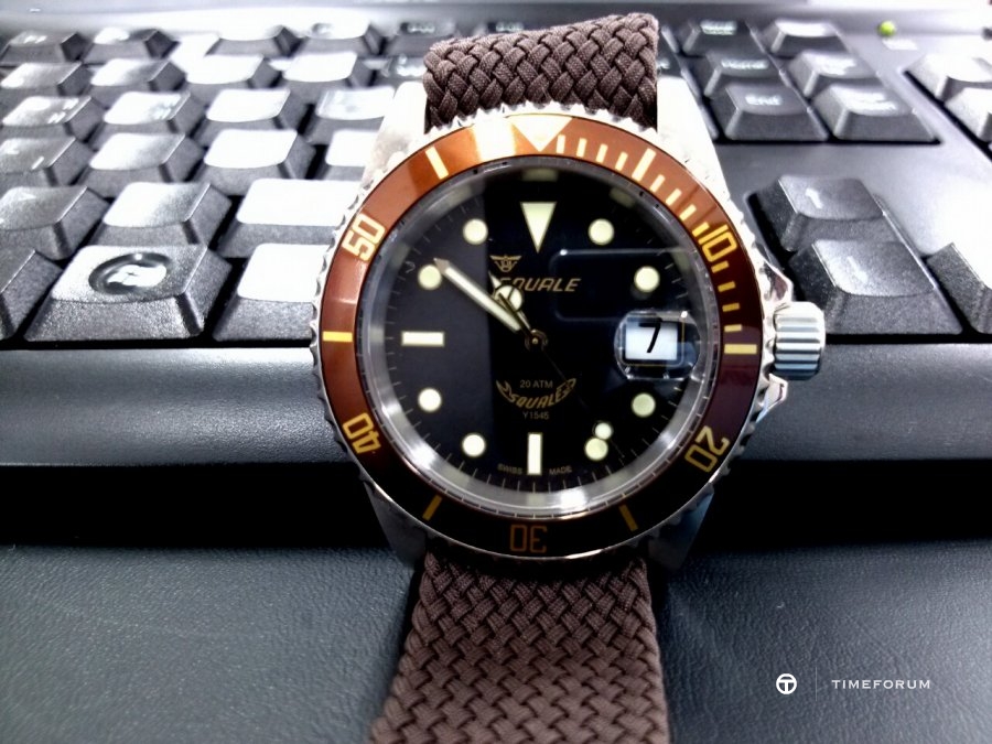 IMG_20130807_111108.jpg : 펄론 Perlon 밴드를 입혀준 Squale 20 Atmos Y1545 Heritage